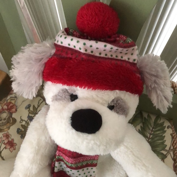 🐶Adorable Floppy ears Soft Plush Puppy friend with  scarf & hat - great gift 🎁 - Picture 2 of 4